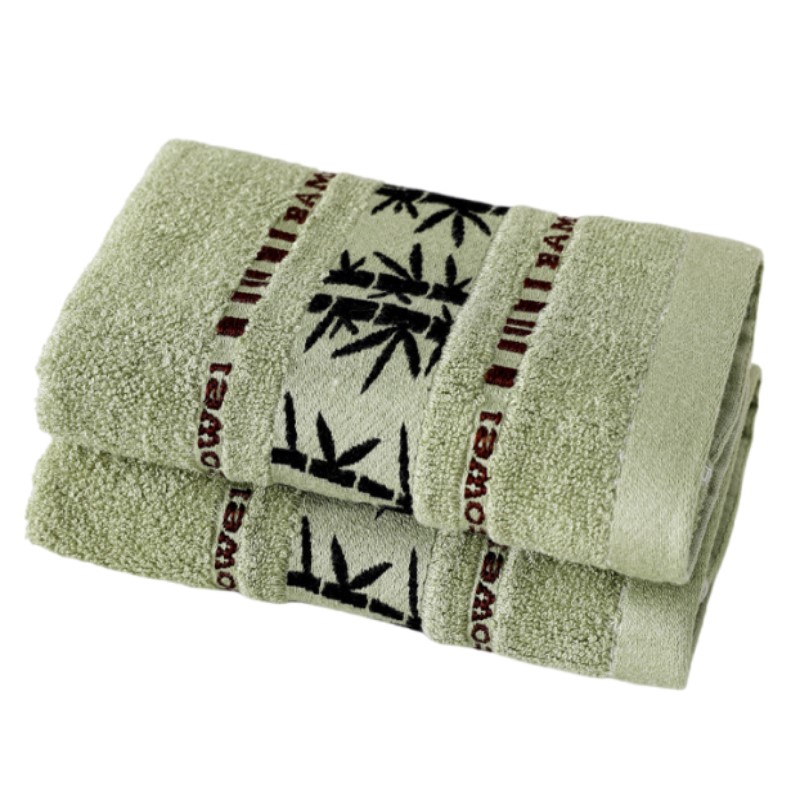 Home Textiles Face Towel - 2 ชิ้นชุดผ้าขนหนูไม้ไผ่เส้นใยอาบน้ํามือใบหน้าผ้าขนหนู 34x34 เซนติเมตร 35x75 เซนติเมตร
