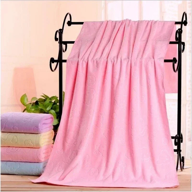 ใหม่สีไมโครไฟเบอร์นูนหมีผ้าเช็ - Home Textiles Face Towel บทวิจารณ์และราคา