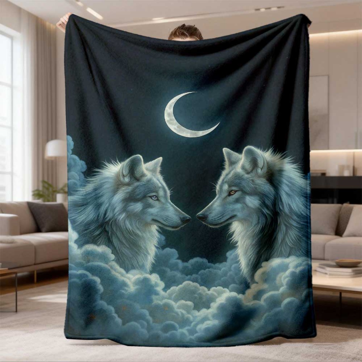 ผ้าห่มฟลานเนลลายหมาป่าคู่พระจั - Home Textiles Face Towel บทวิจารณ์และราคา